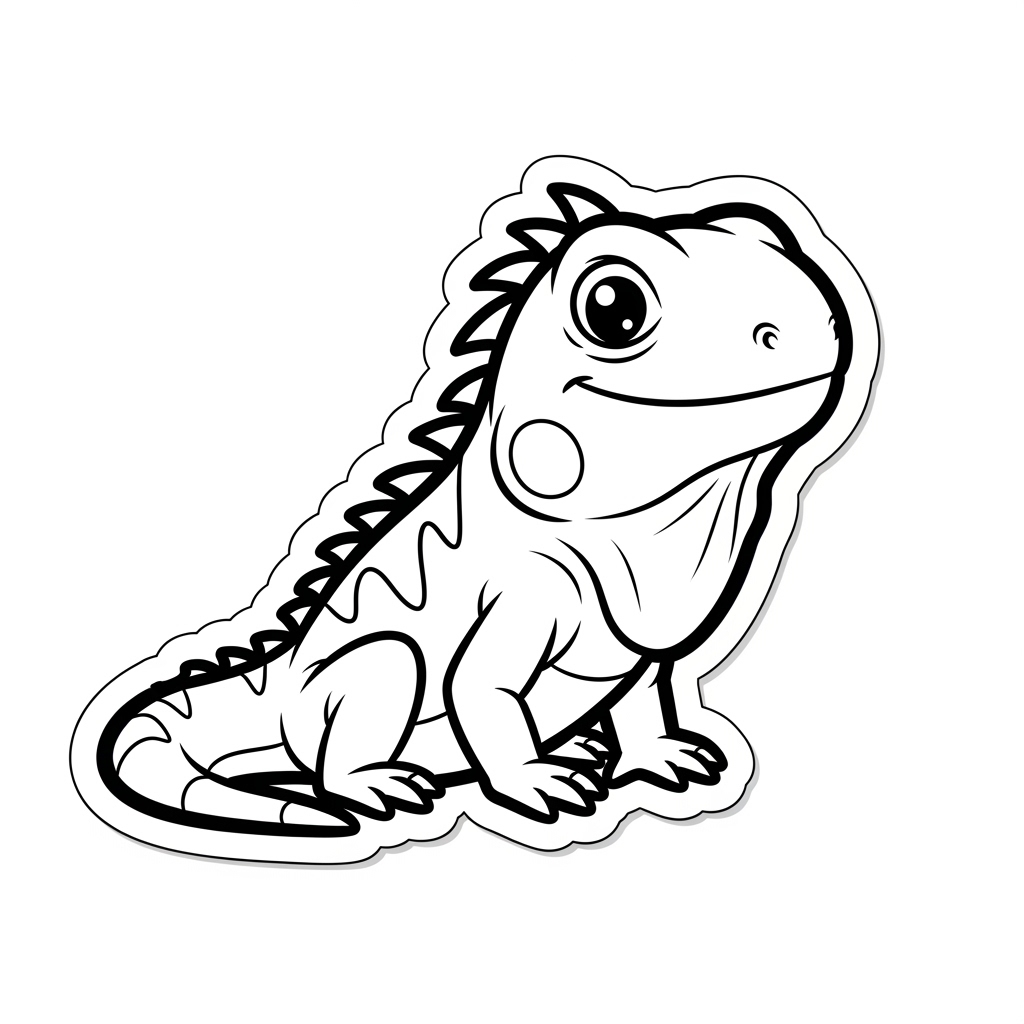 Iguana coloring page