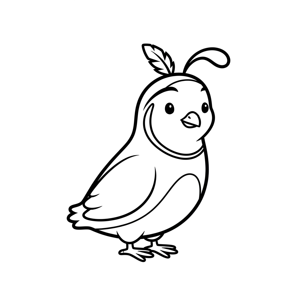 Quail coloring page