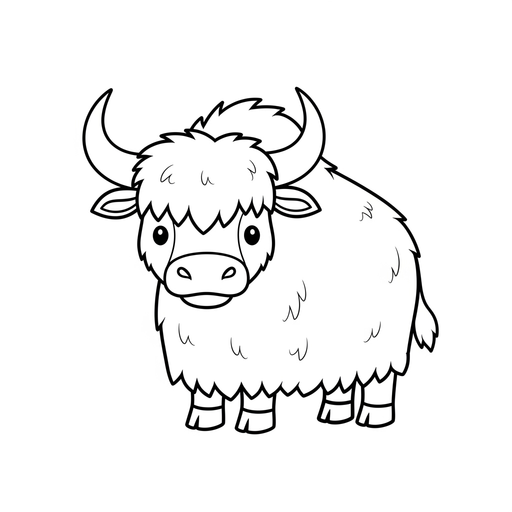 Yak coloring page