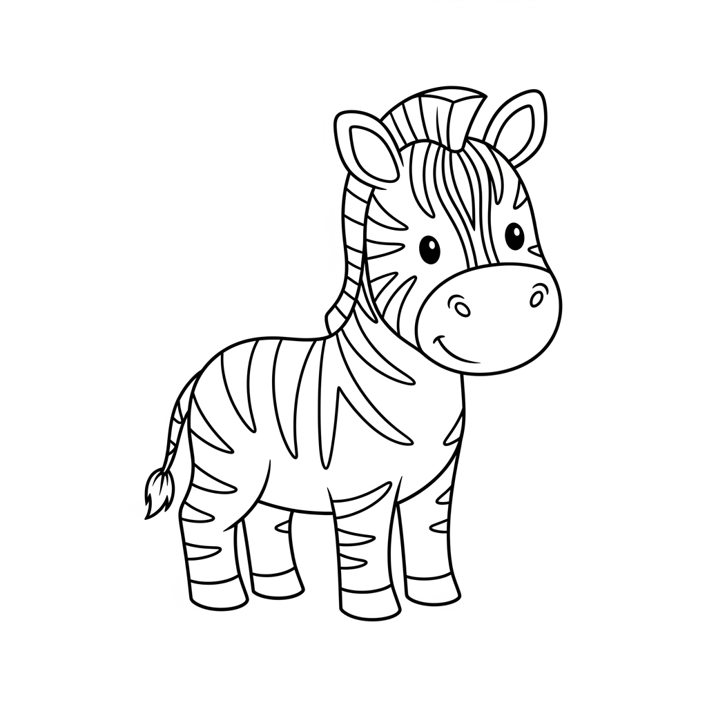 Cute Zebra coloring page