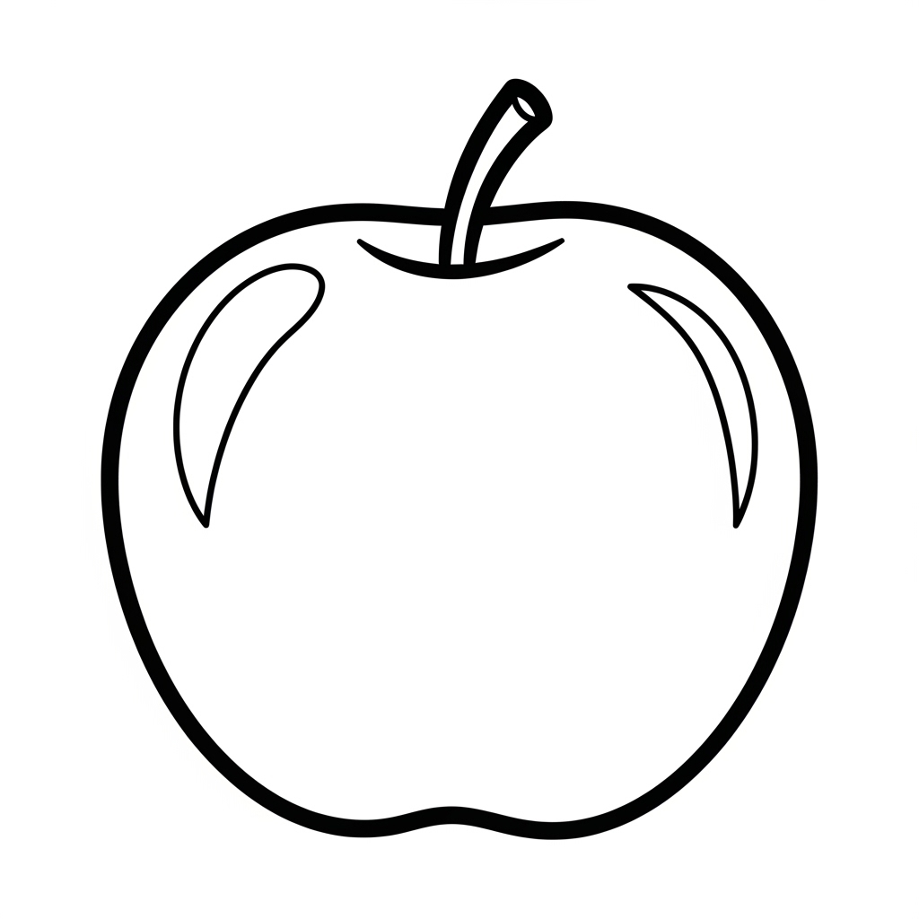 Apple coloring page