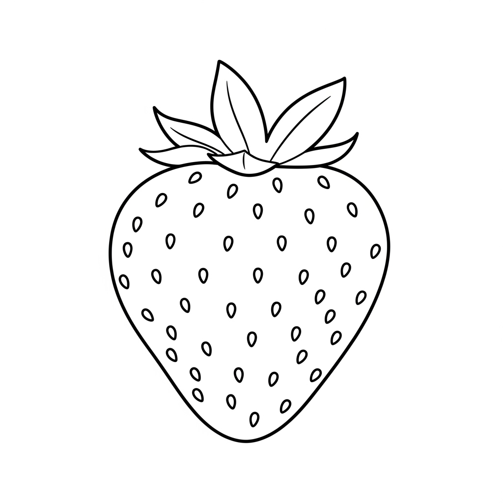 Strawberry coloring page