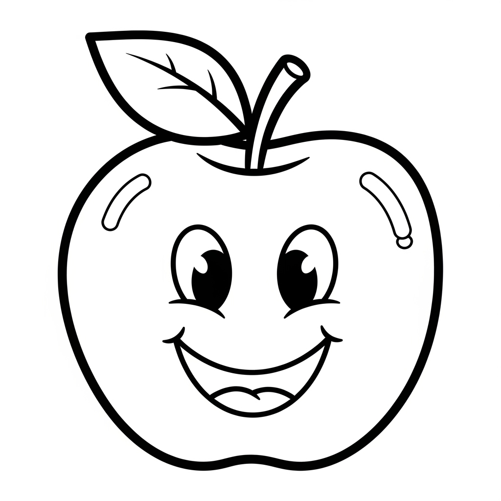 Apple coloring page