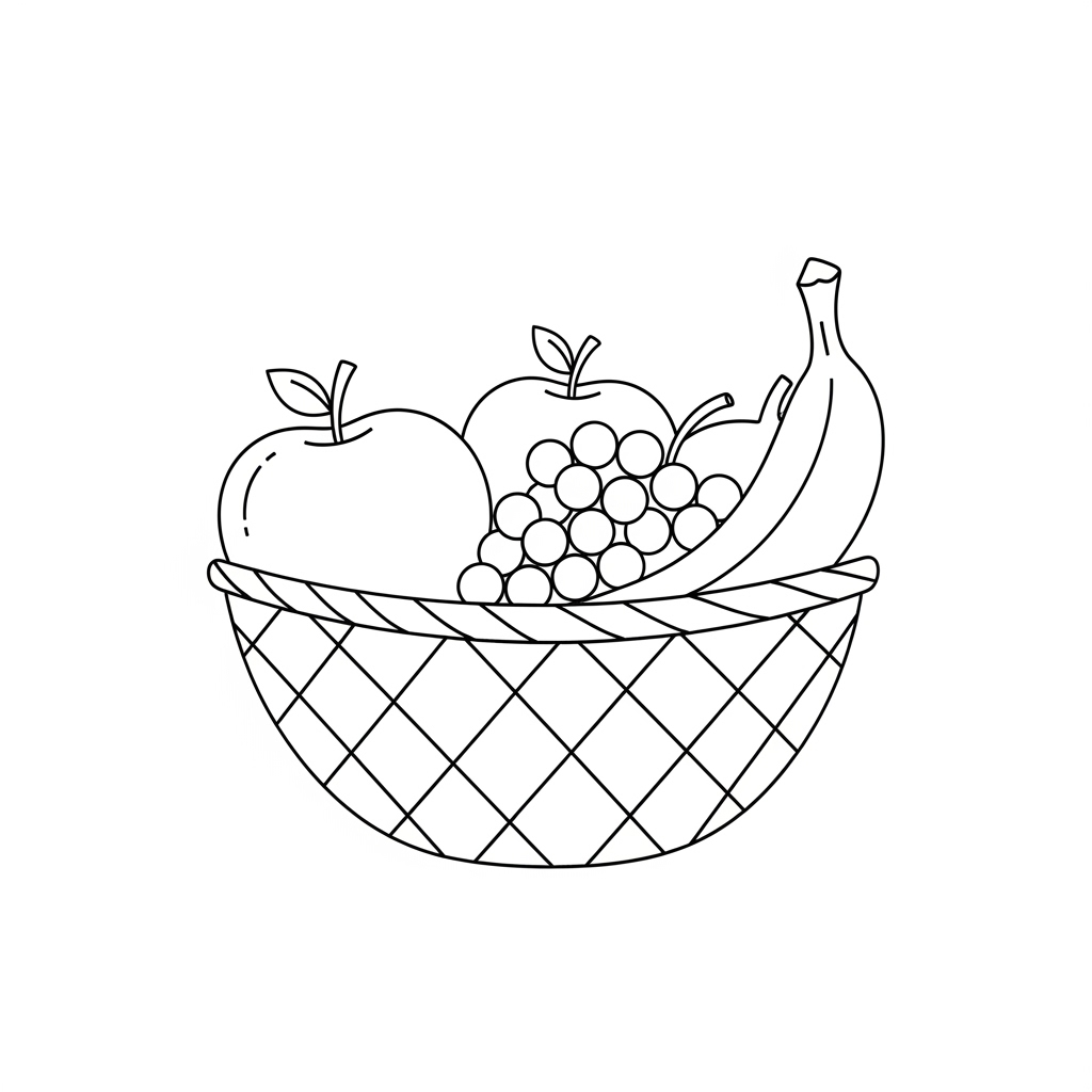 Fruits coloring page