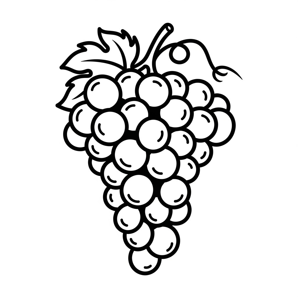 Grapes coloring page