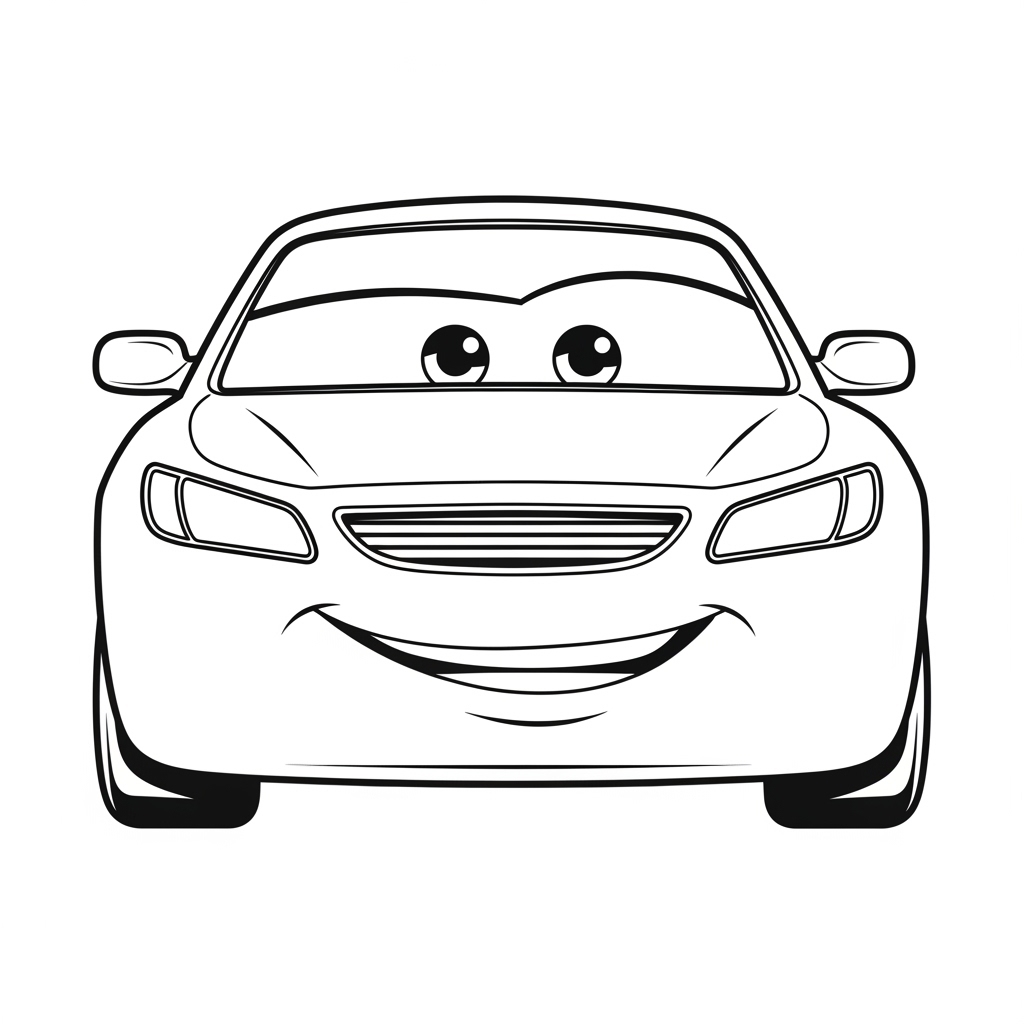 Car coloring page