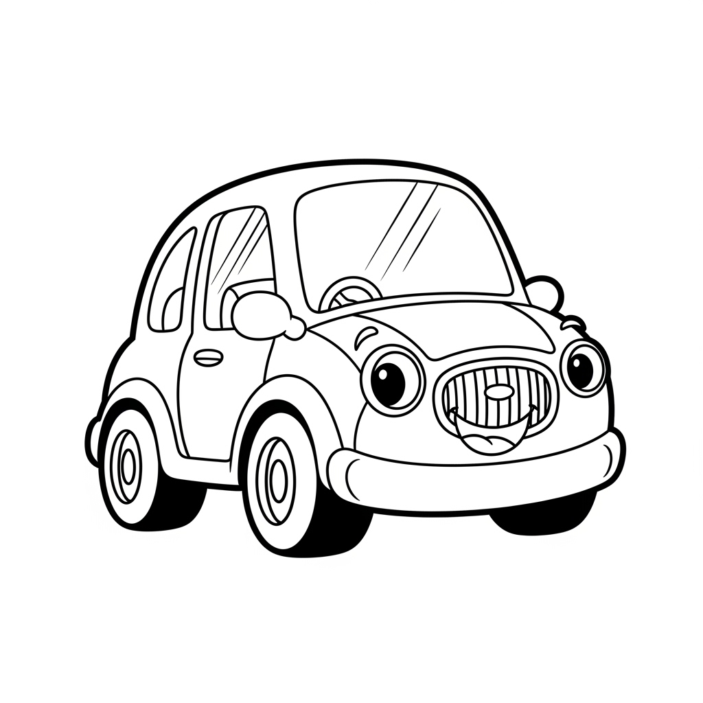 Car coloring page
