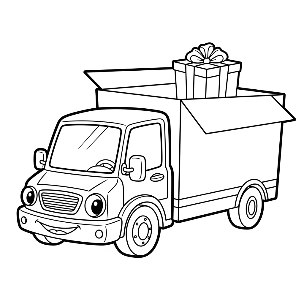 Van coloring page