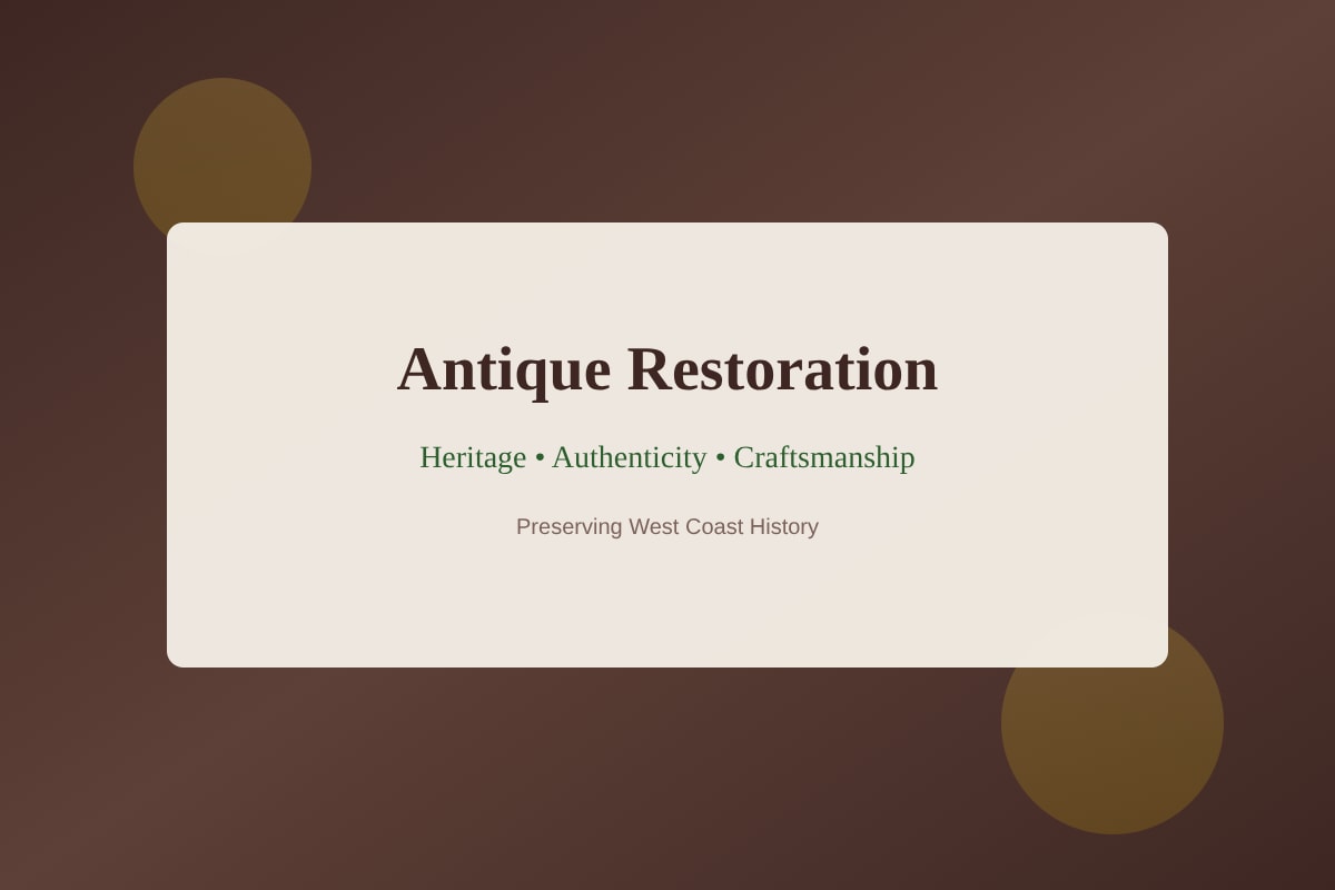 Antique furniture restoration