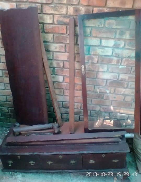Antique Display Cabinet - Before Restoration