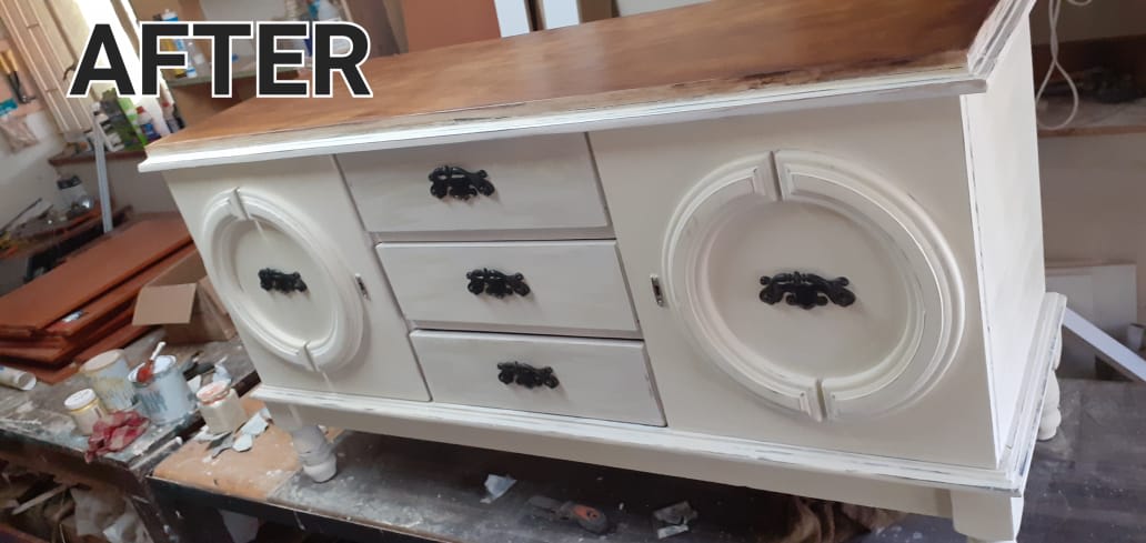 Vintage Sideboard - Final Two-Tone Restoration