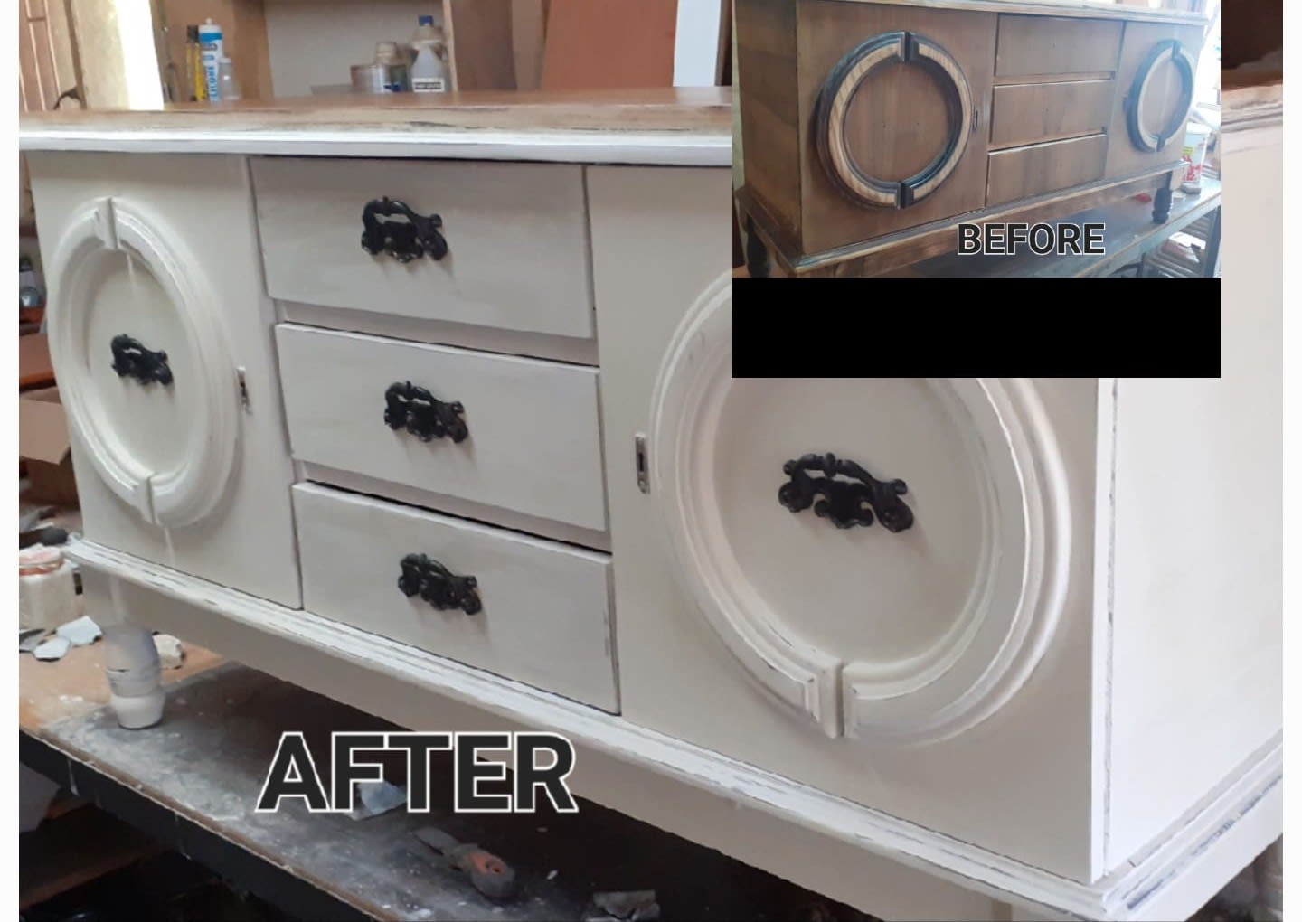 Before/After comparison collage