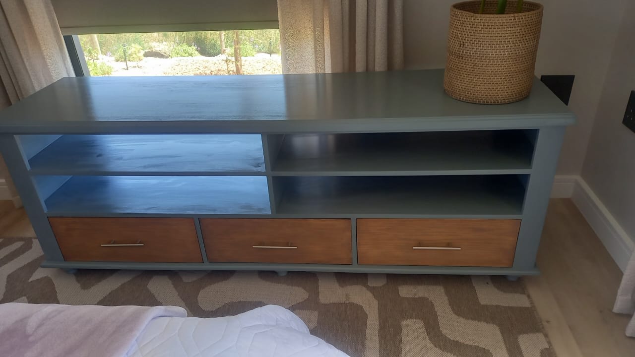 Modern TV Stand - Custom Two-Tone Transformation