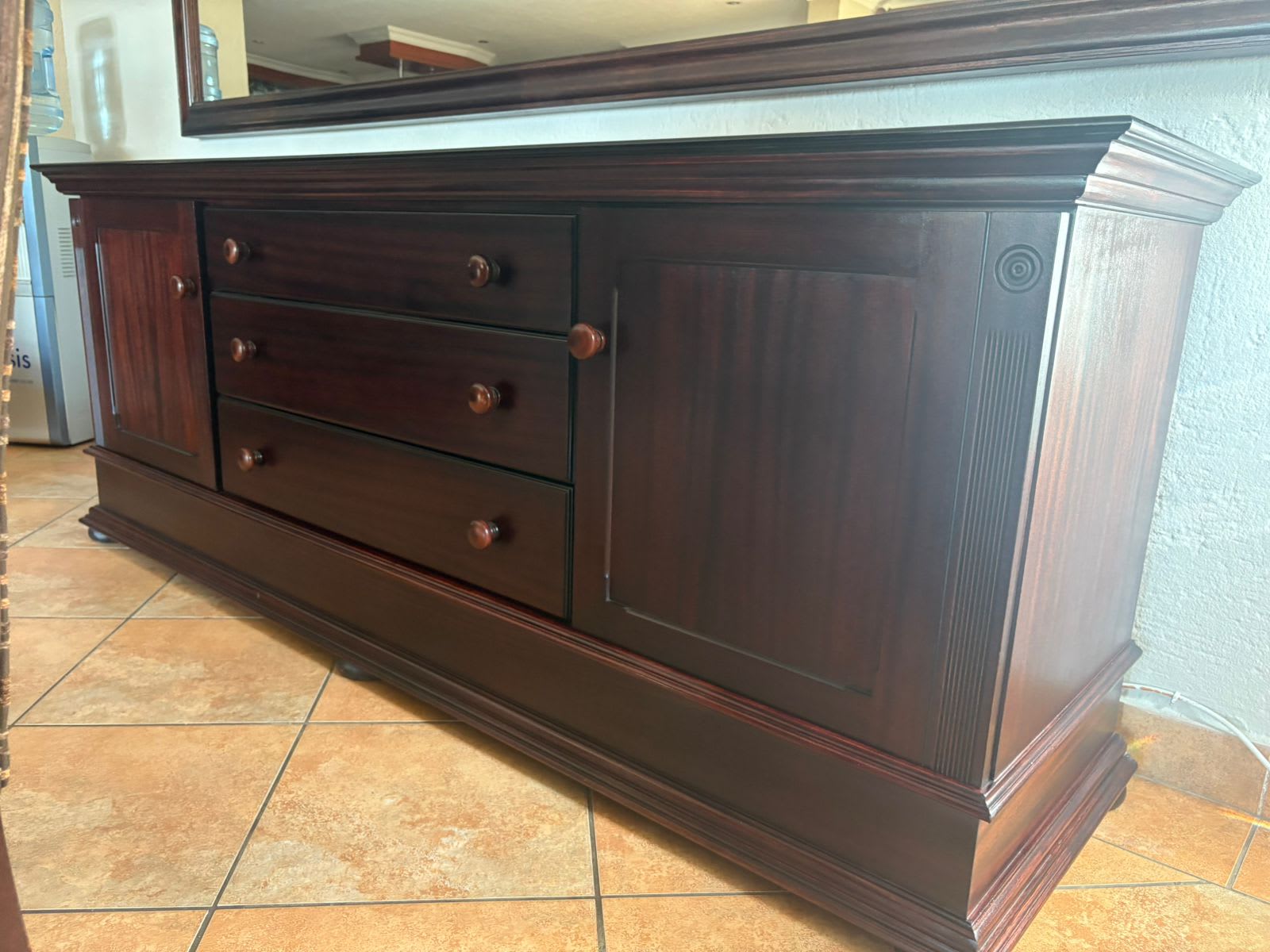 Before restoration - dark traditional finish