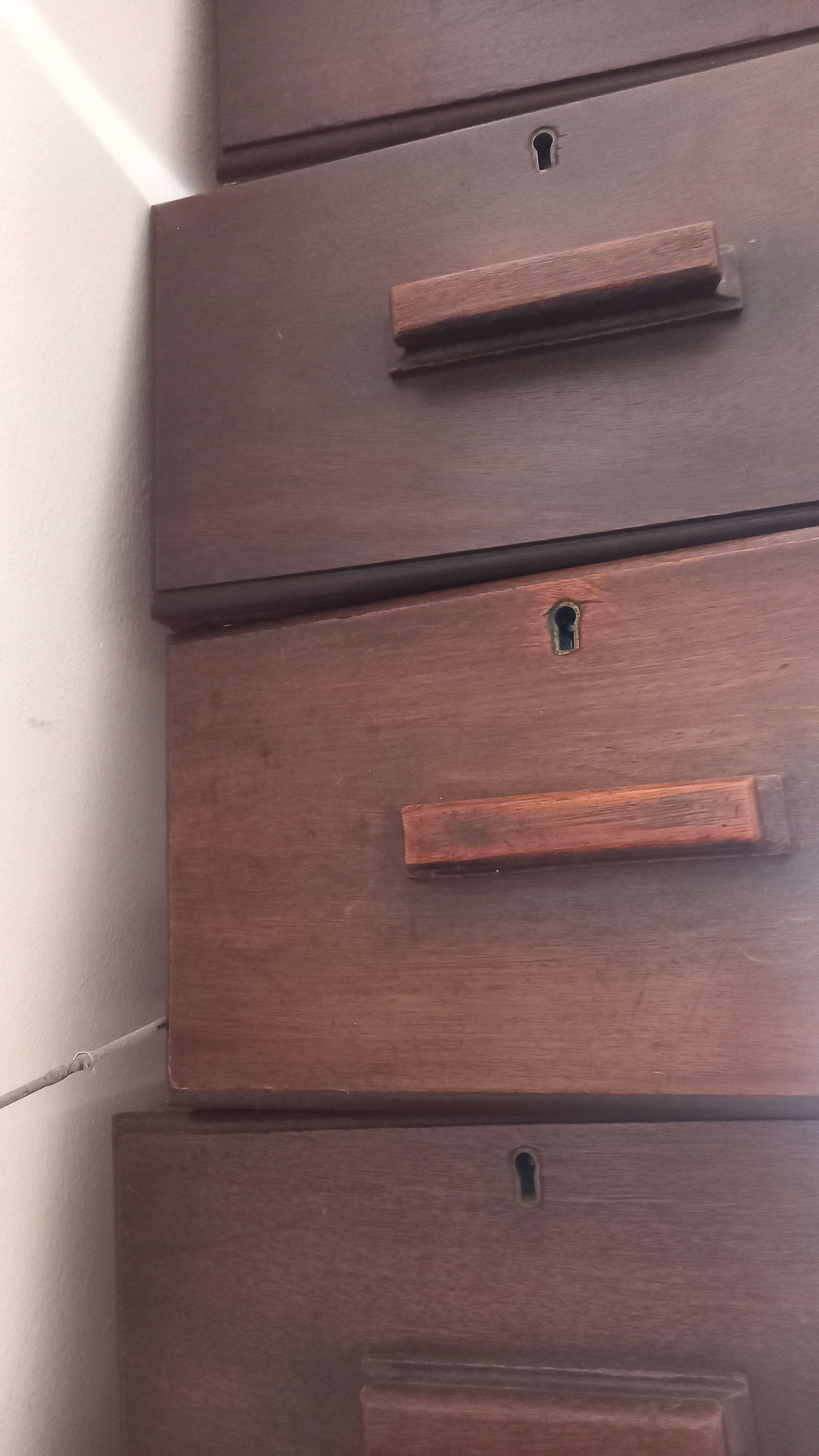 Natural wood stain finish on furniture