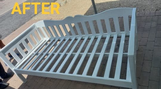 Coastal Blue Outdoor Daybed Restoration - Image 1