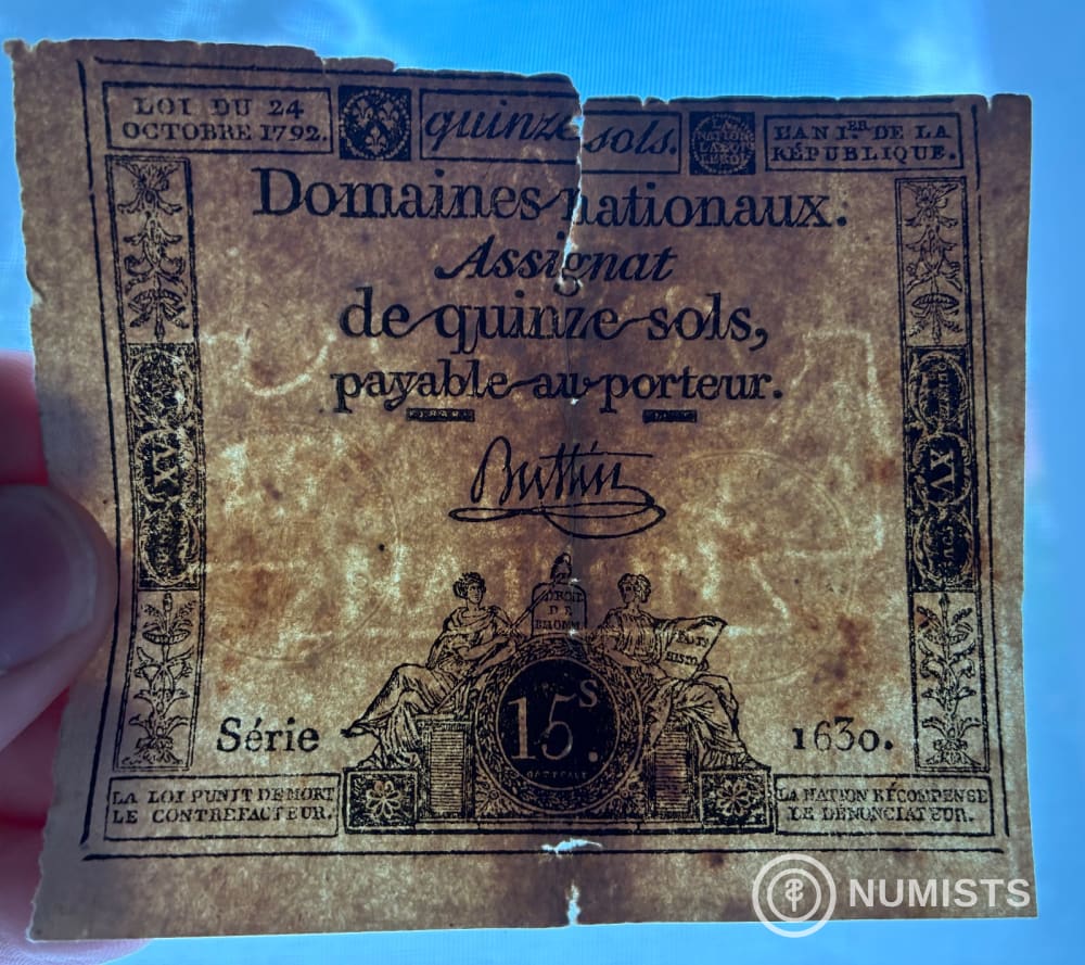 1792 quinze sols