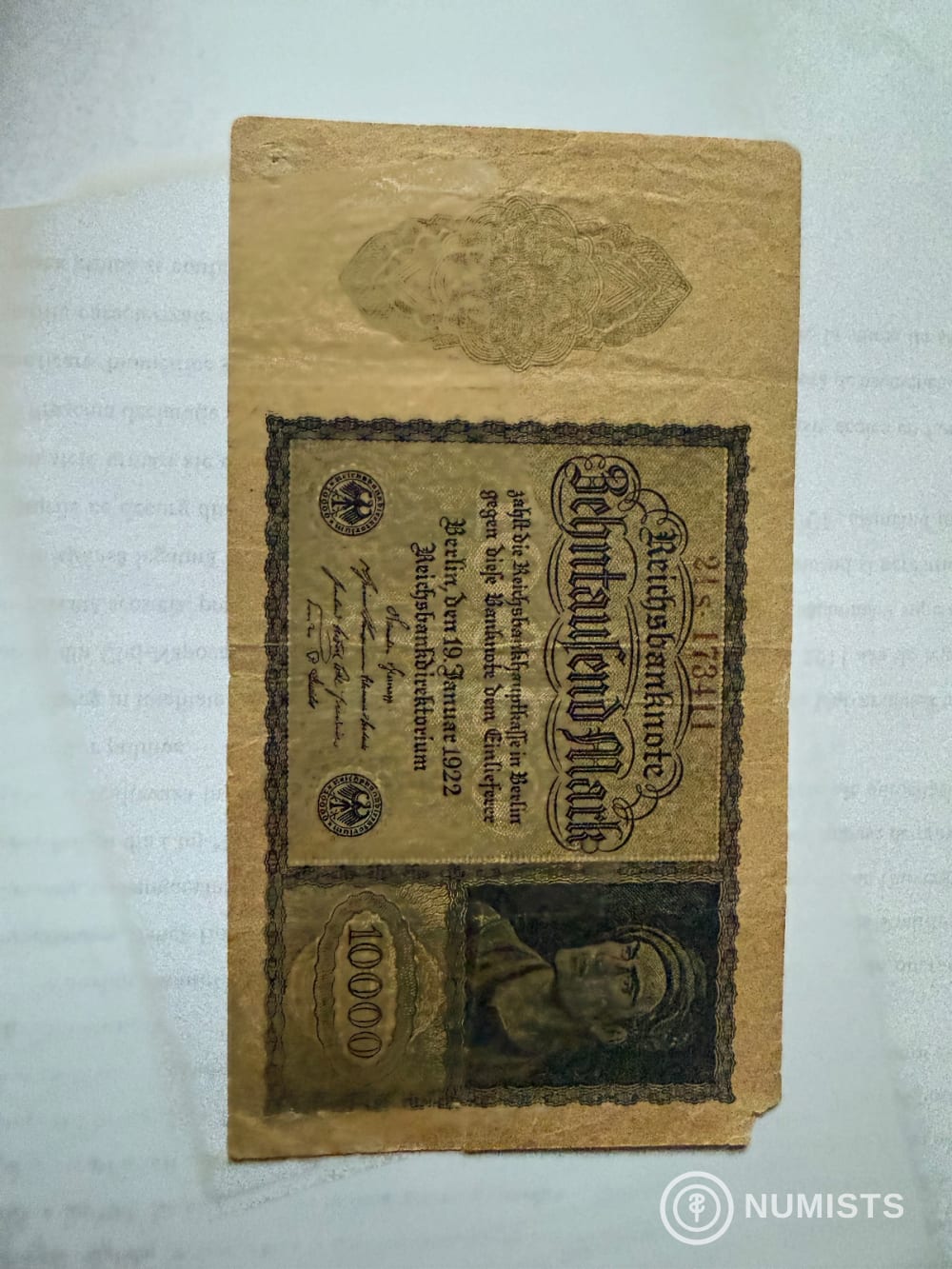 1922 Zehntausend Mark