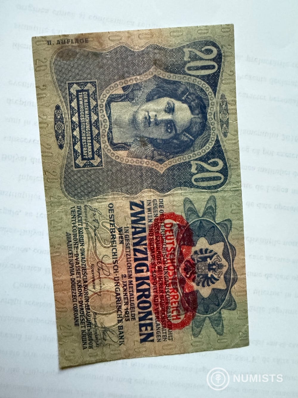 1913 20 Kronen / 20 Korona