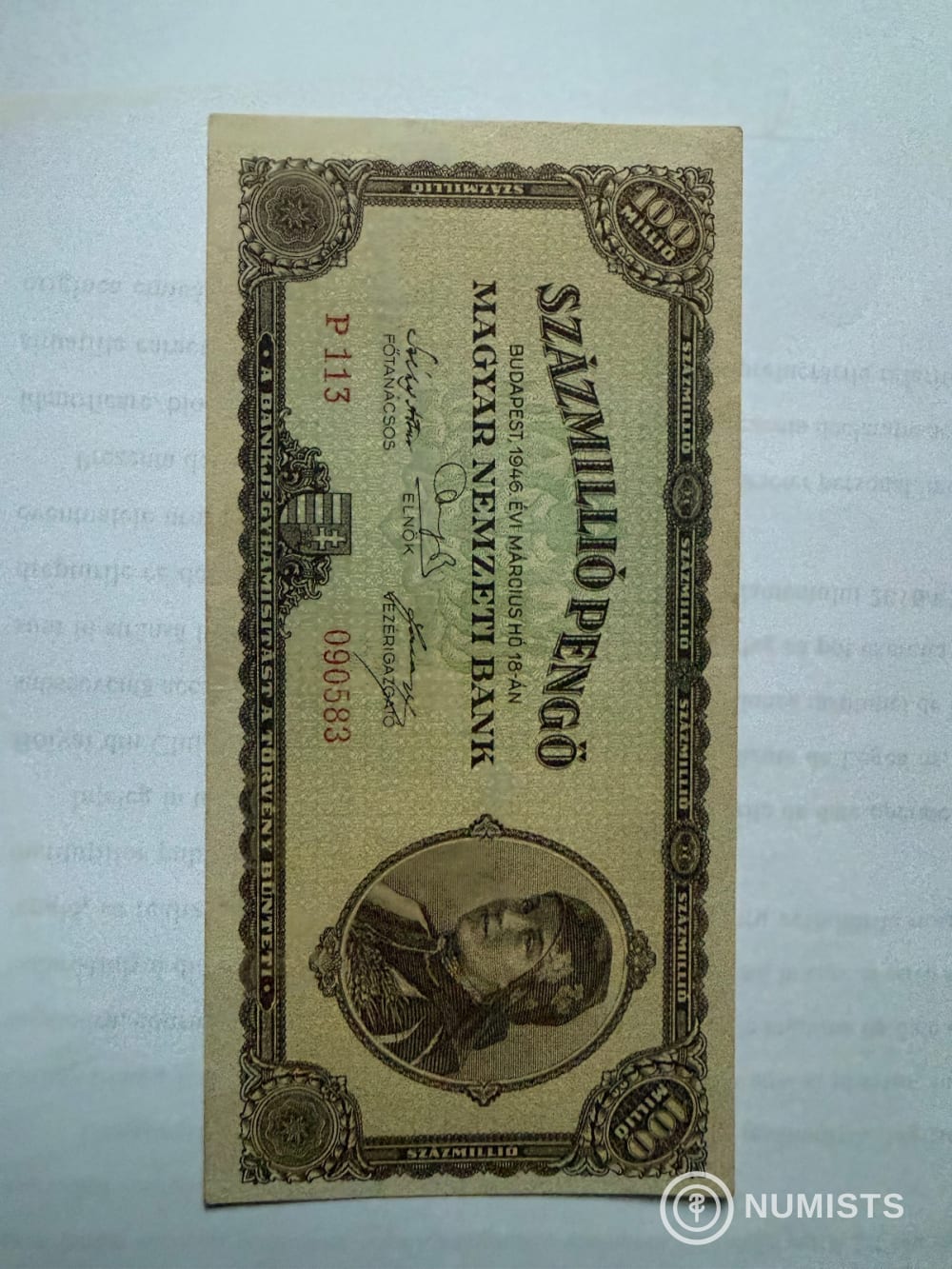 1946 Százmillió Pengő