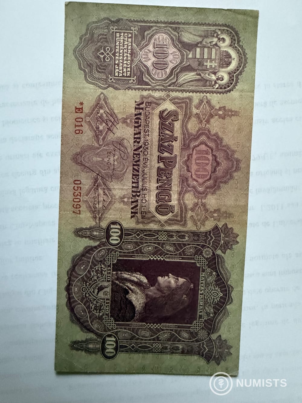 1930 Száz Pengő