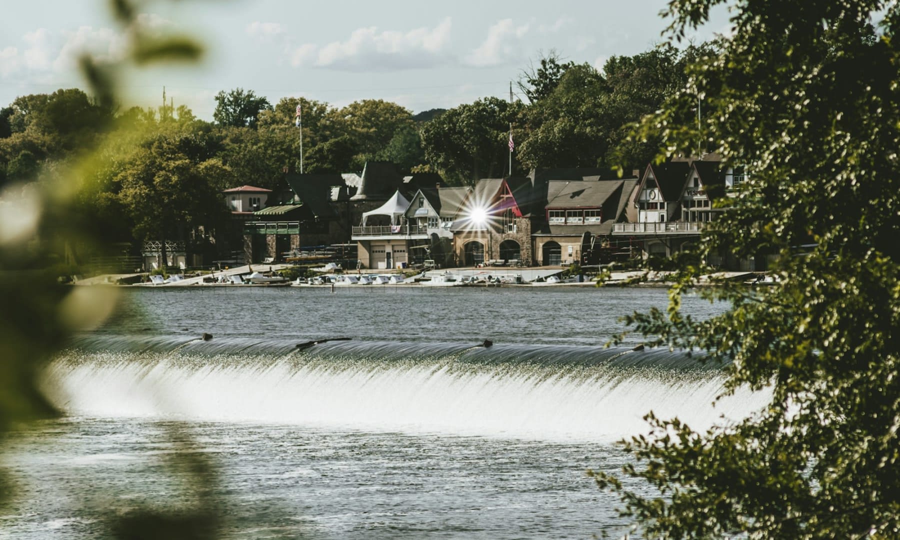 Boathouse Row on the Schuylkill River in Fairmount Park