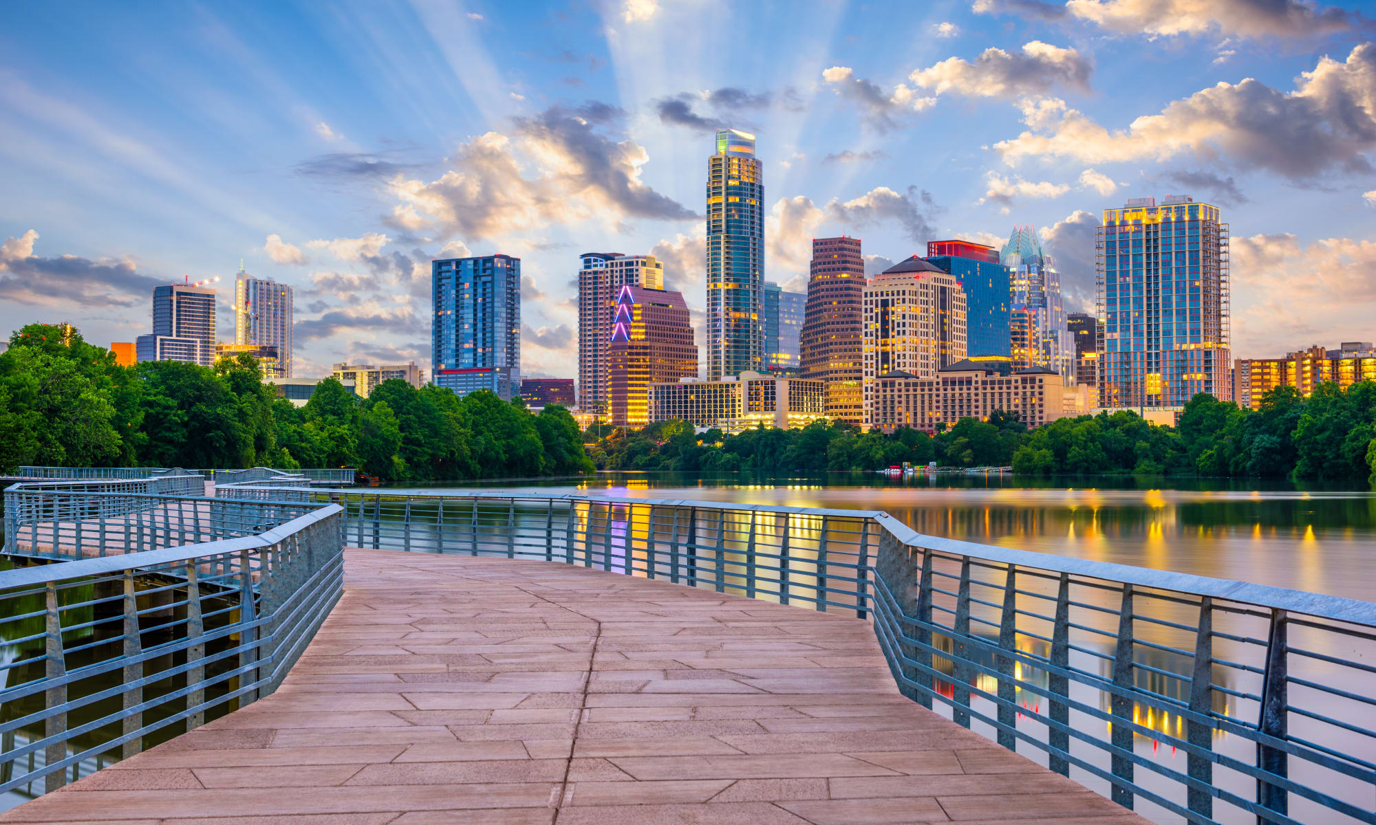 Austin skyline on the river