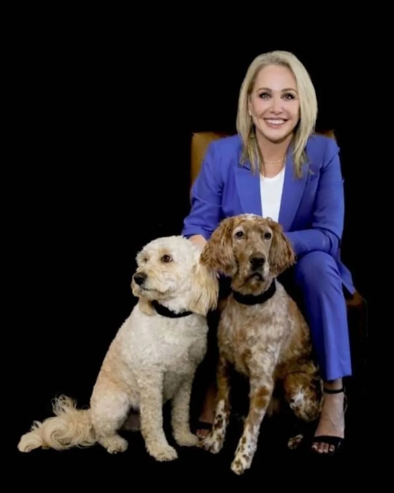 Pam Torgrimson with her dogs Billie and Stevie