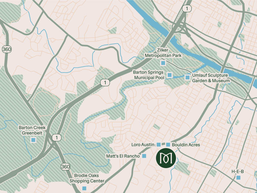 Map of Mirador in South Austin