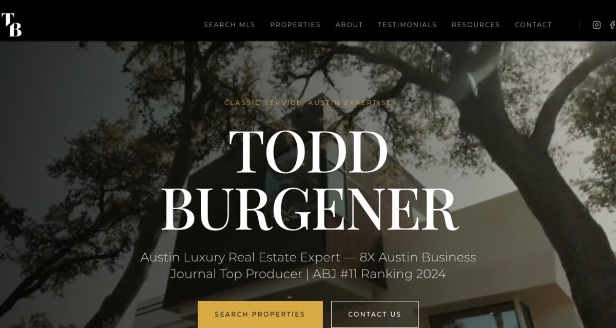 toddburgener.com, a live Savvy Studio site