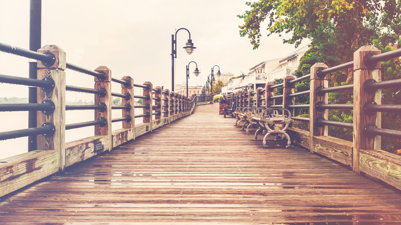 Boardwalk along the bay