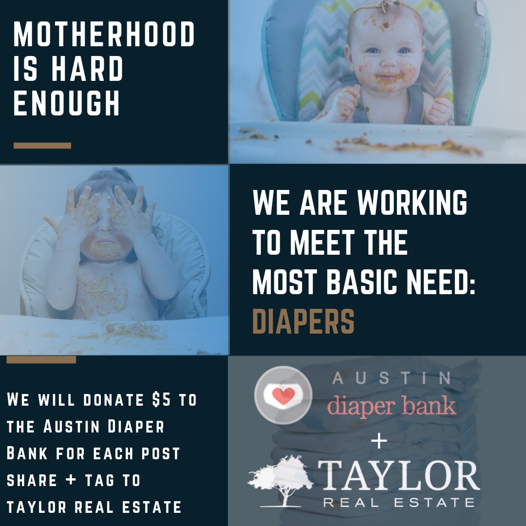 Taylor Real Estate Diaper Drive with Austin Diaper Bank