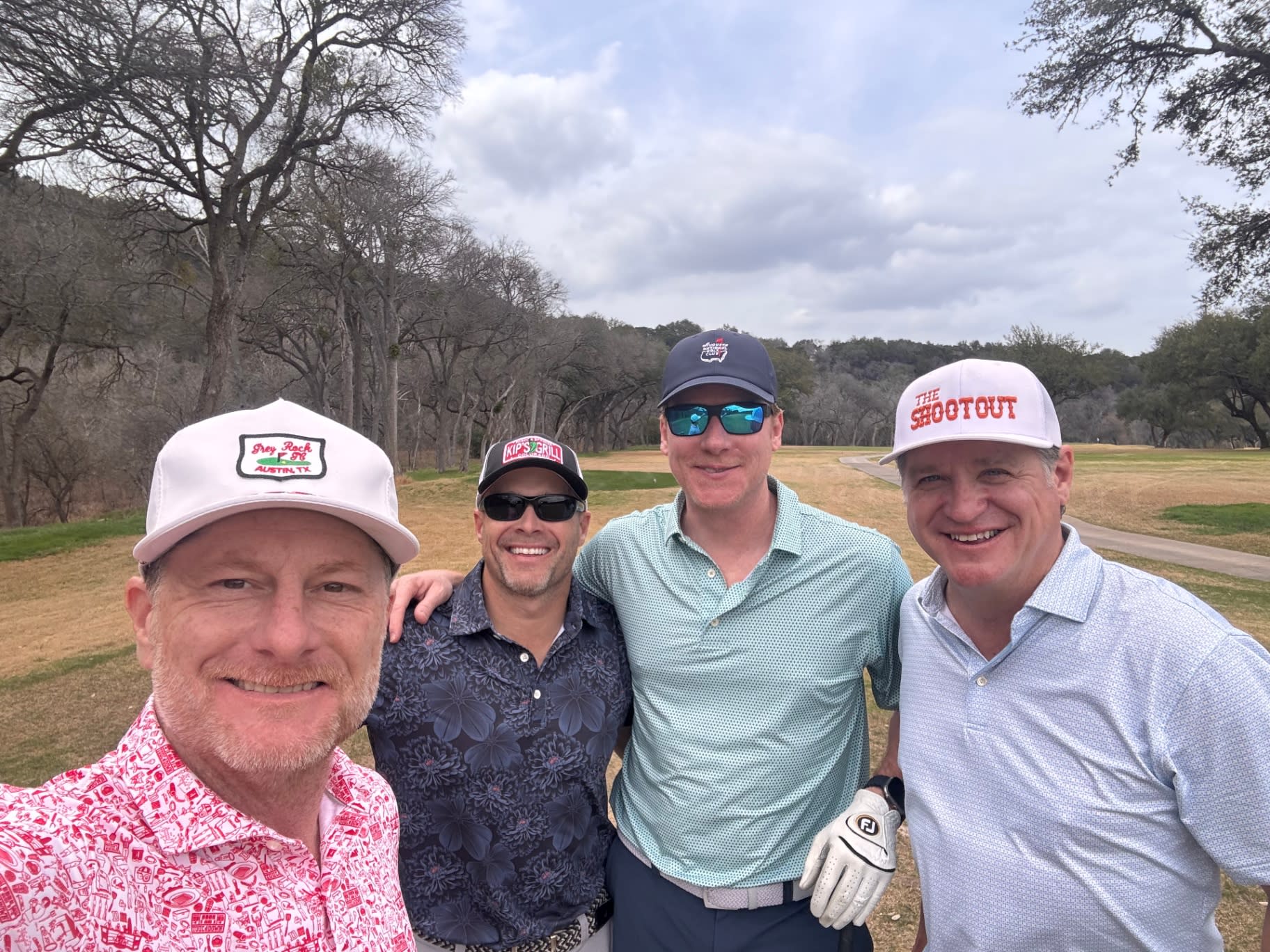 Rick with his men's group foursome at Westlake CC