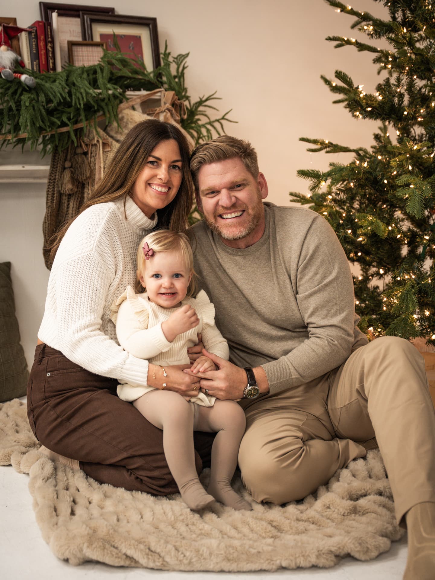 AJ Kehl with his wife and daughter