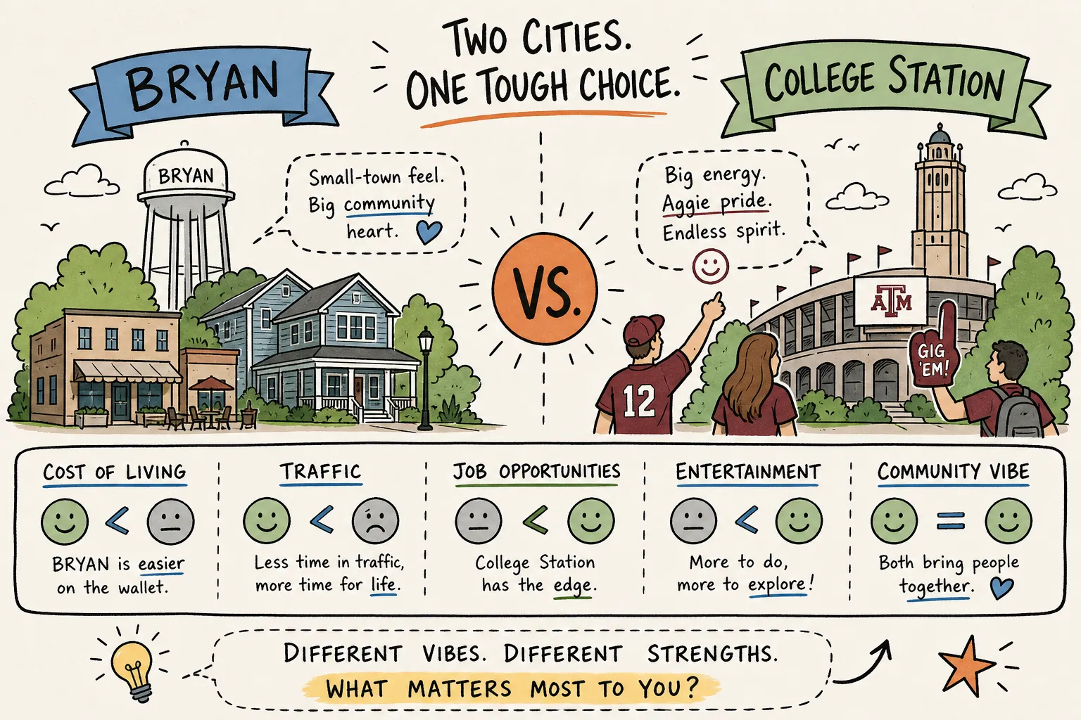 Bryan vs. College Station: The Complete BCS Area Comparison