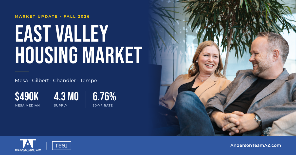 East Valley Housing Market Update: Fall 2026 (Mesa, Gilbert, Chandler & Tempe)