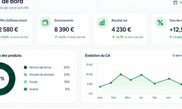 Aperçu des indicateurs comptables dans Fiduzia
