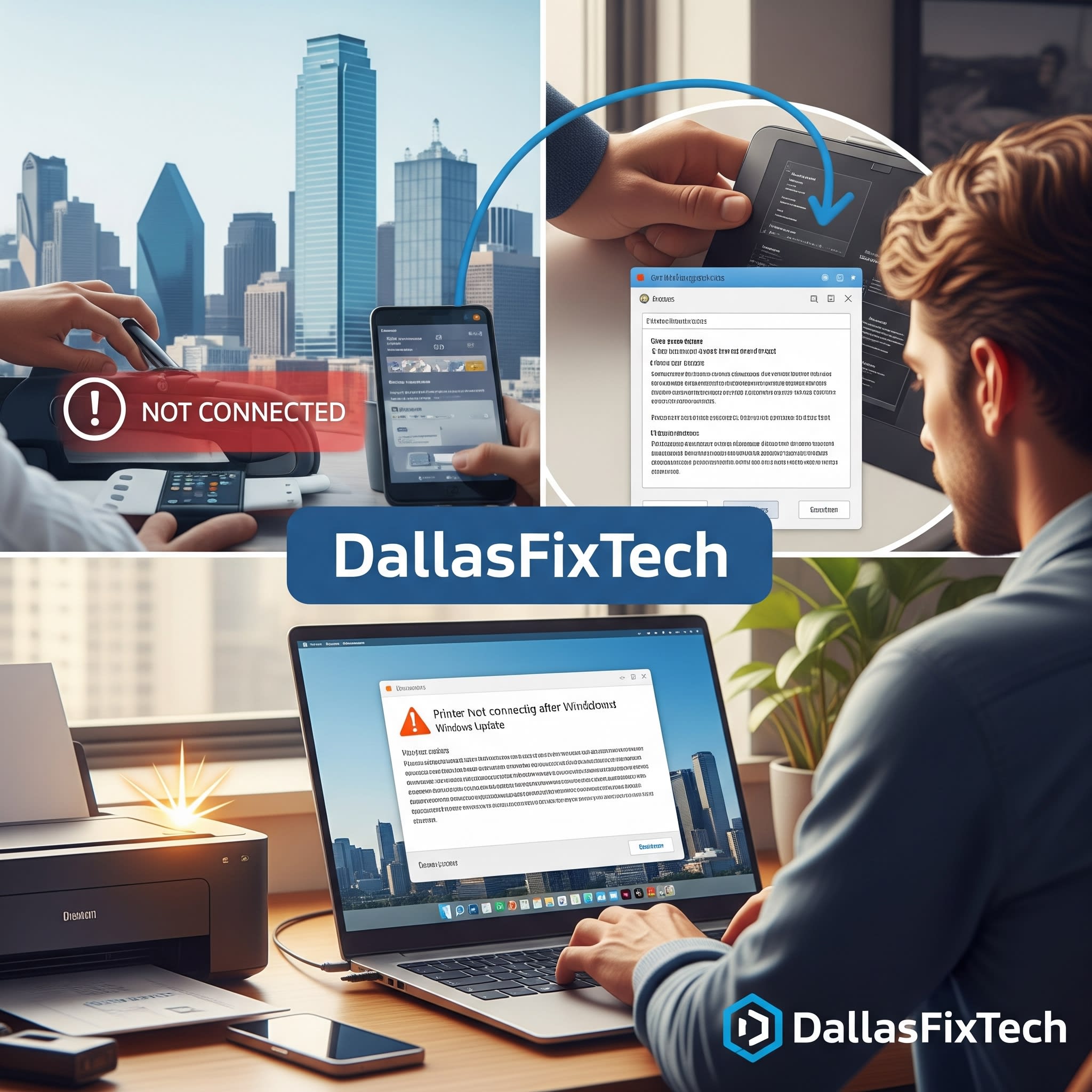 Why Your Printer Won’t Connect After a Windows Update – DallasFixTech Fixes in Dallas, TX