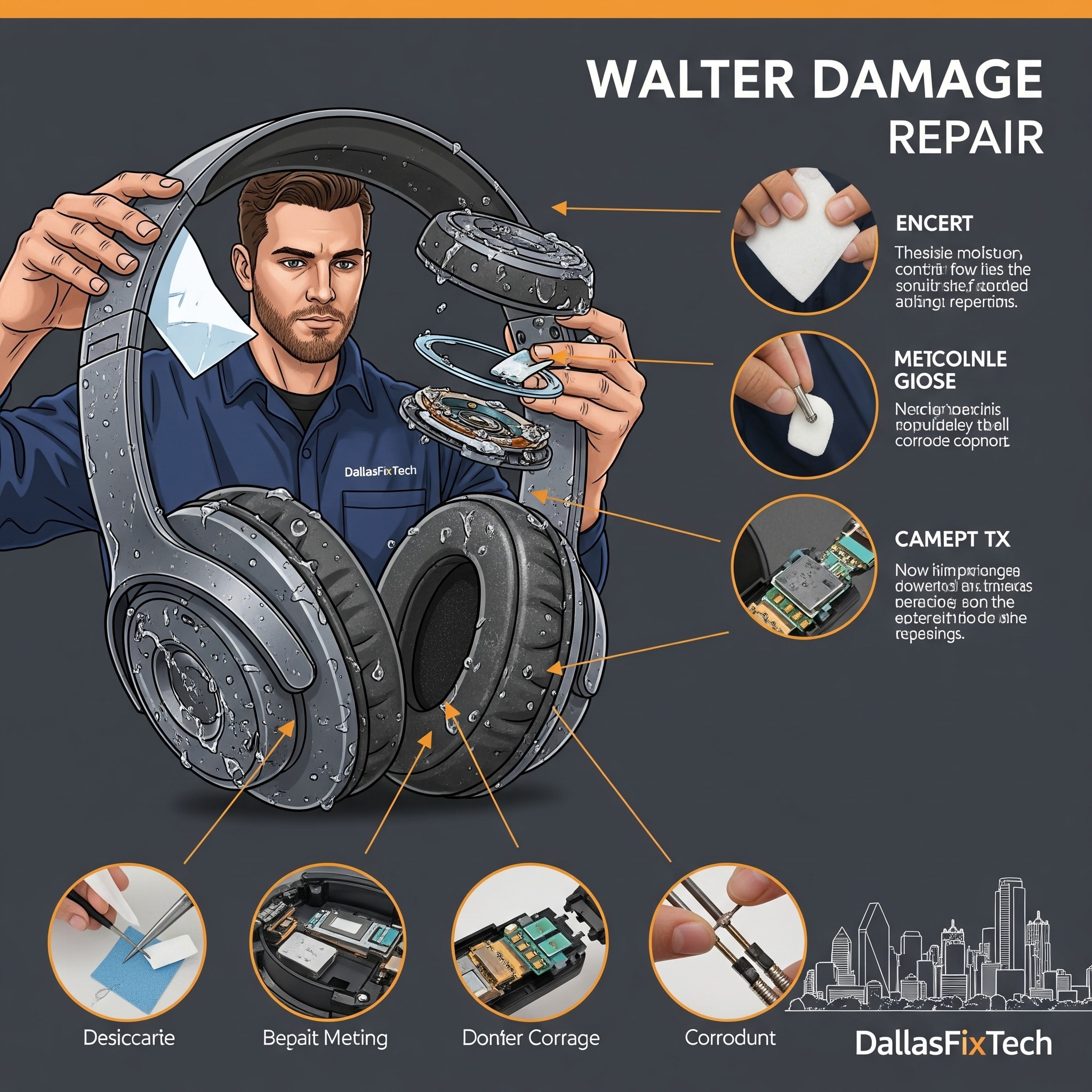 How to Repair Water-Damaged Headphones: DallasFixTech's Expert Salvage Guide