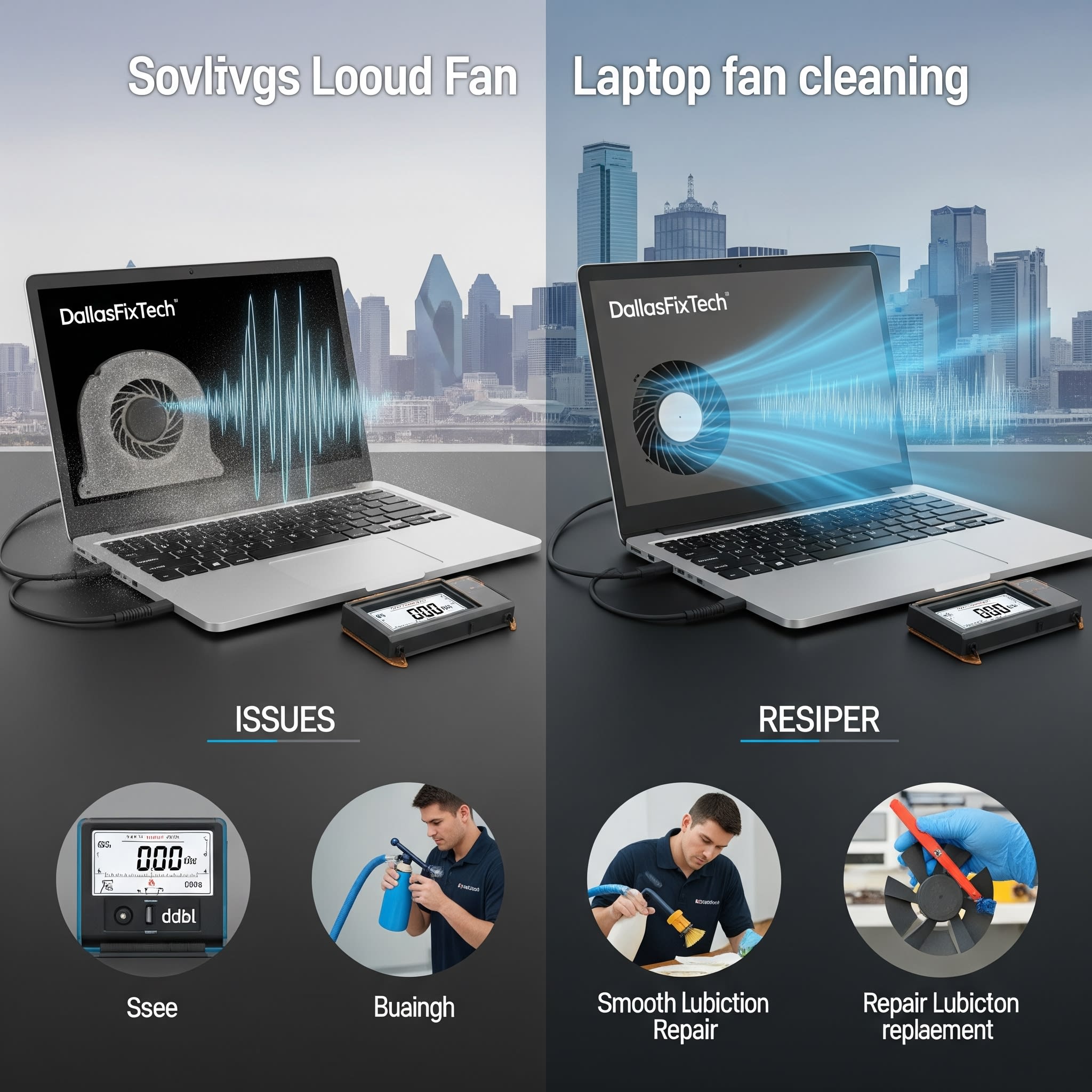 Reduce Loud Laptop Fan Noise with Expert Cleaning and Repairs in Dallas, TX: DallasFixTech