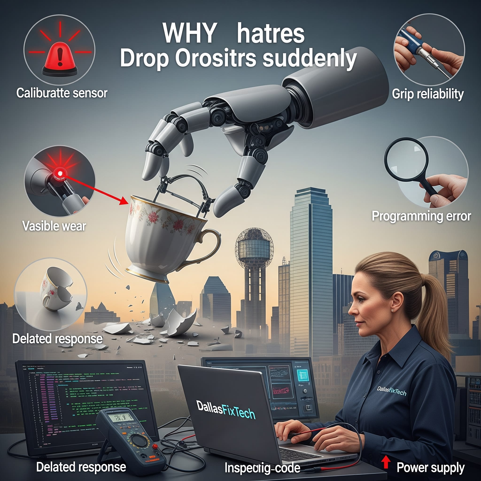 Why Robotic Hands Drop Objects Suddenly: DallasFixTech’s Guide to Maintaining Grip Reliability in Dallas, TX