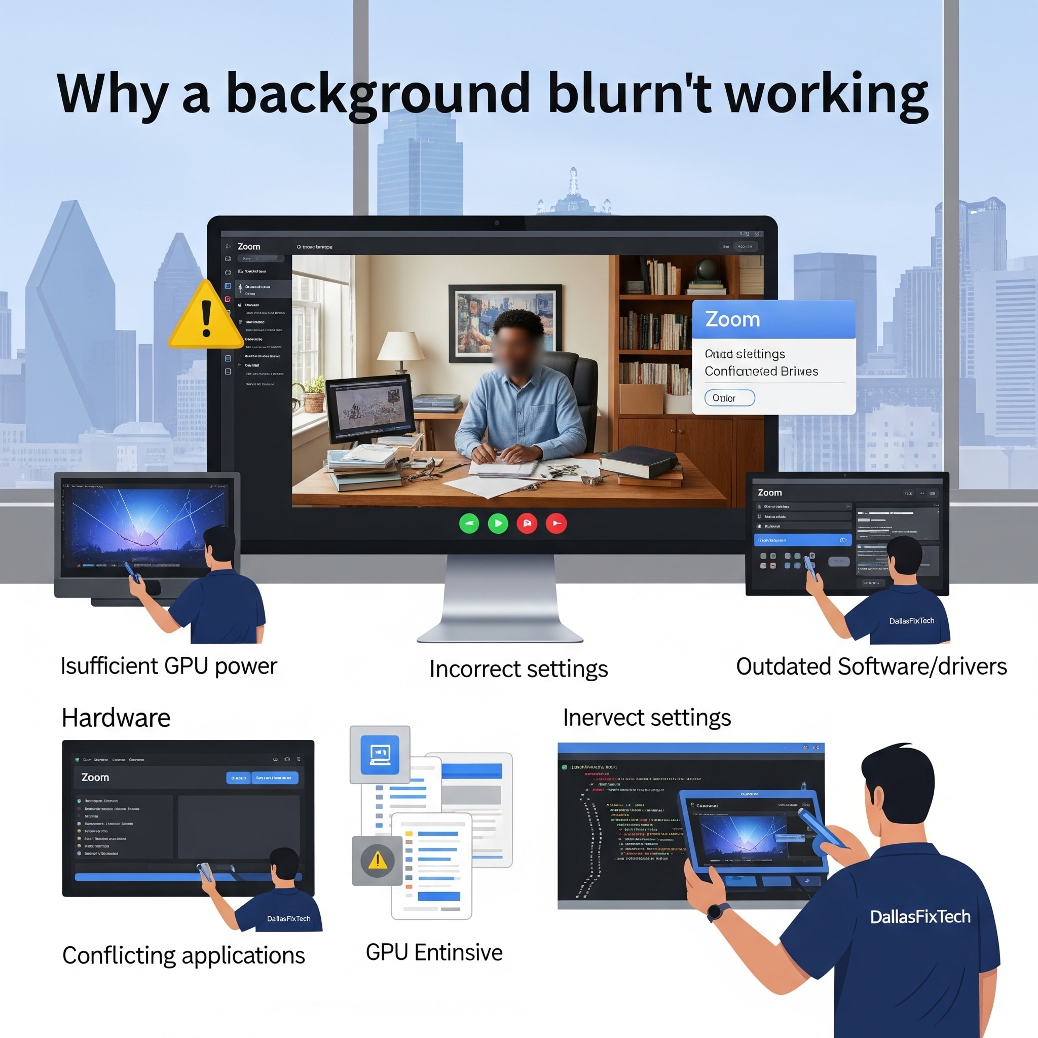 Why Your Zoom Background Blur Isn’t Working: DallasFixTech’s GPU & Software Fixes