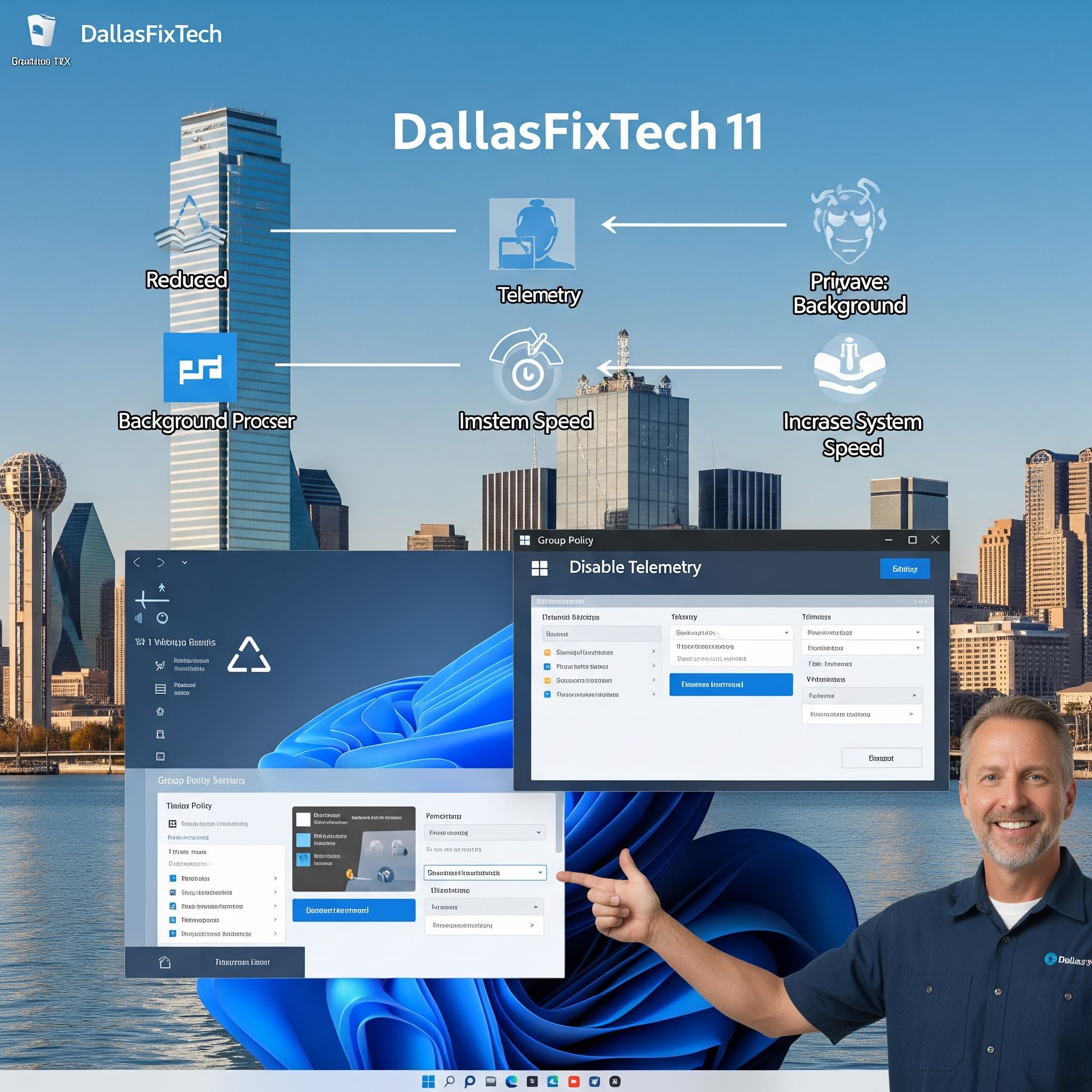 How to Disable Windows 11 Telemetry for Faster Performance: DallasFixTech’s Guide for Dallas, TX