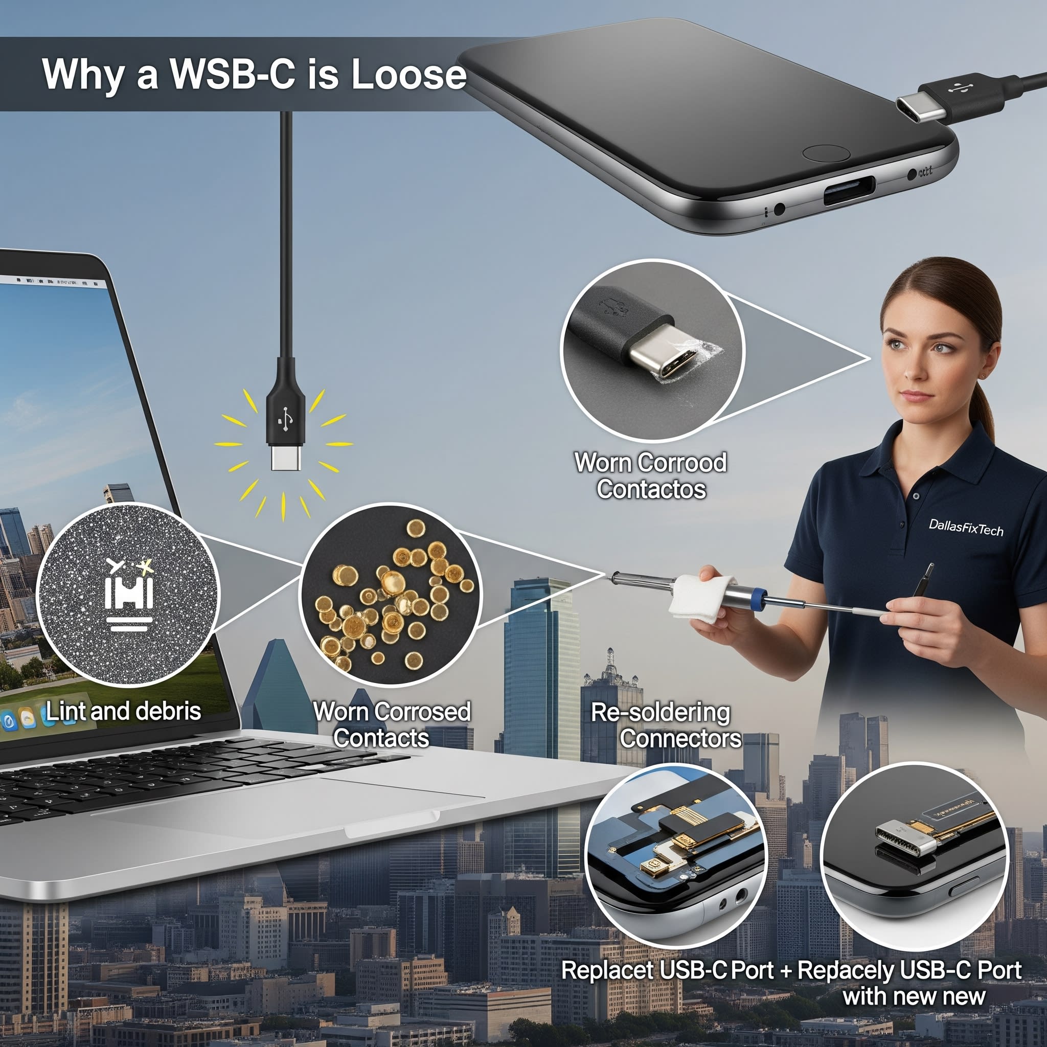 Why Is My USB-C Port Loose? DallasFixTech’s Expert Fix for Wobbly Connections in Dallas, TX
