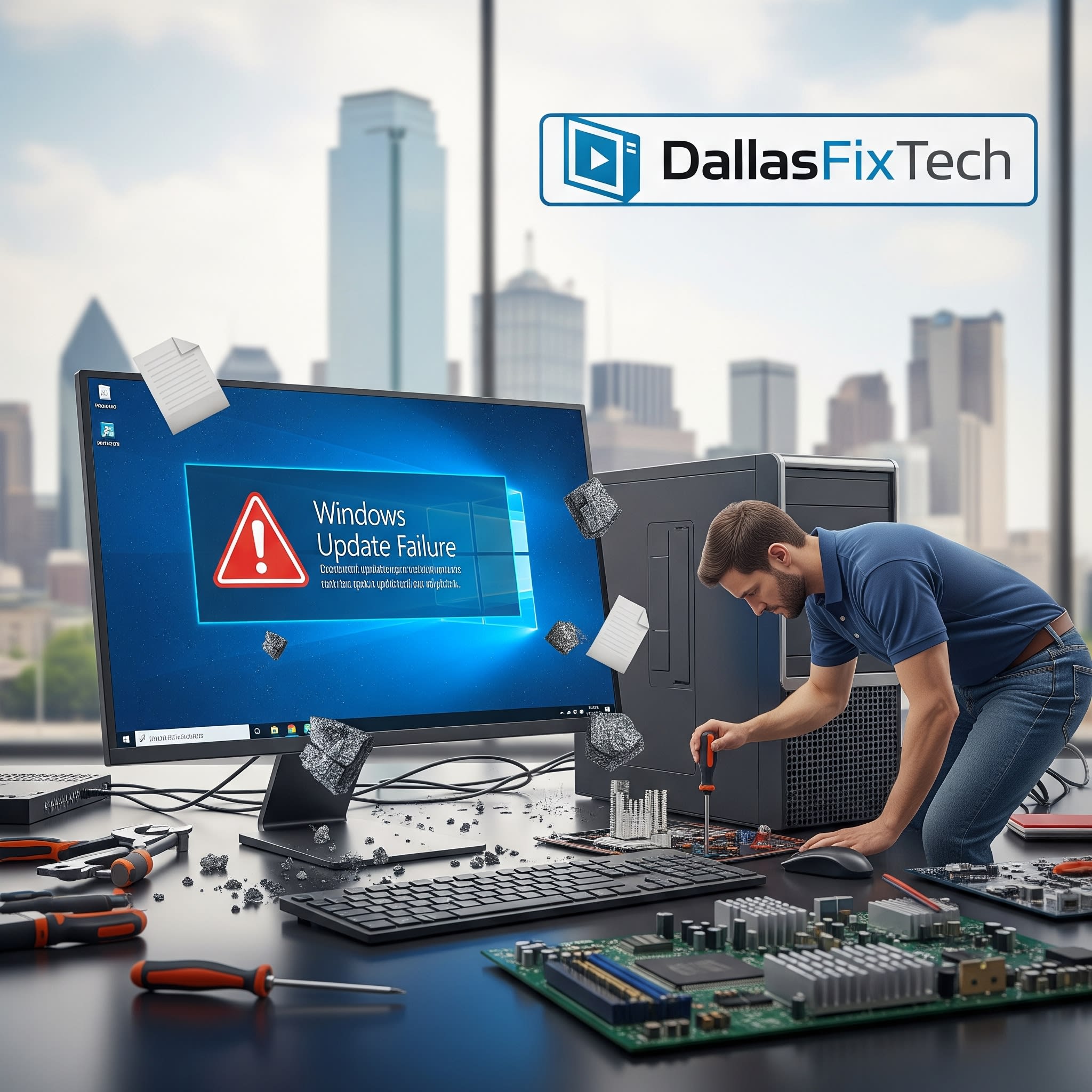 Why Your PC Crashes During Windows Updates – Expert Solutions by DallasFixTech in Dallas, TX