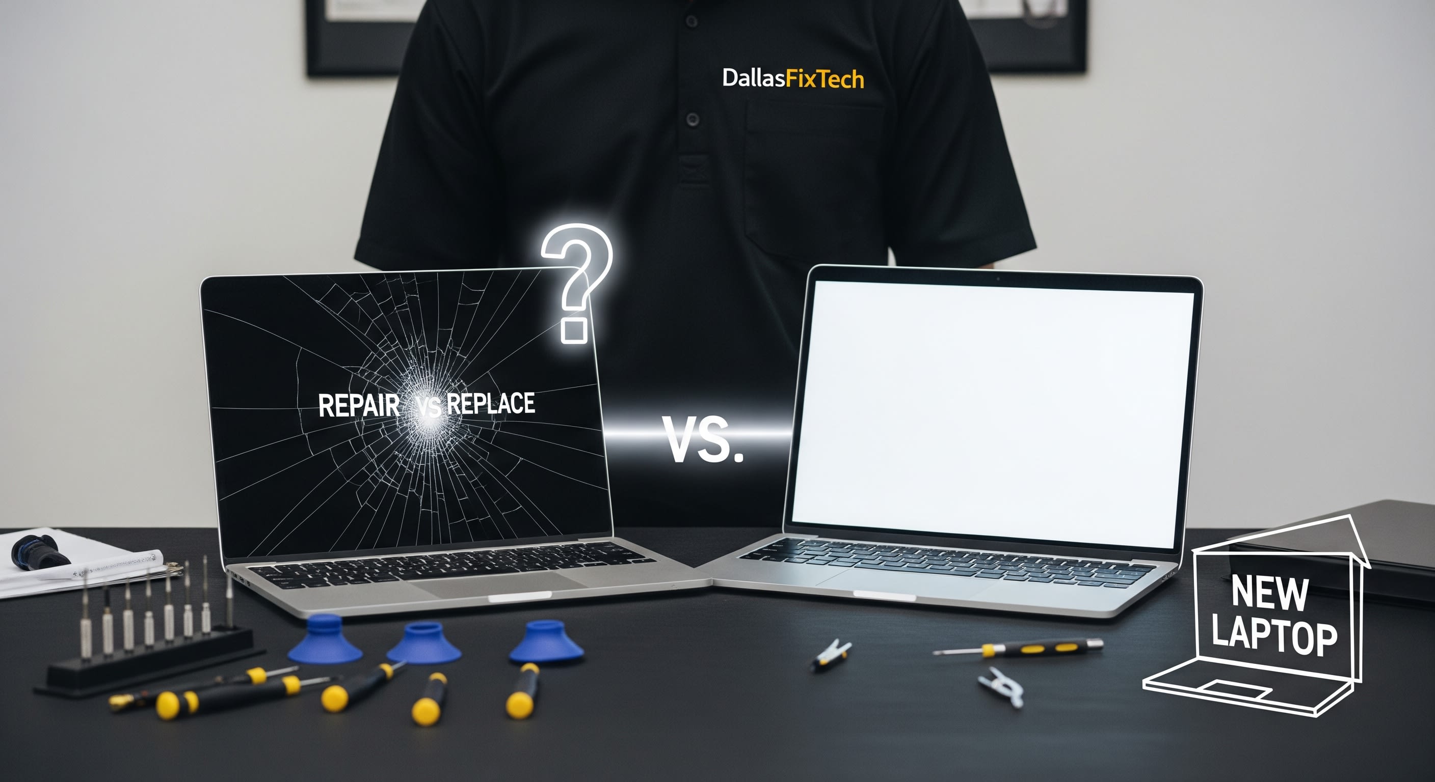 When to Replace vs. Repair a Cracked Laptop Screen – DallasFixTech Explains