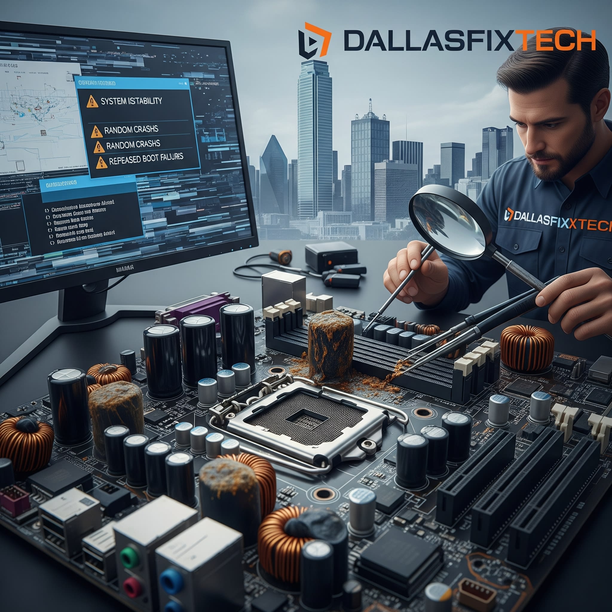 Signs Your Motherboard Capacitors Are Failing – DallasFixTech Expert Insights & Repair