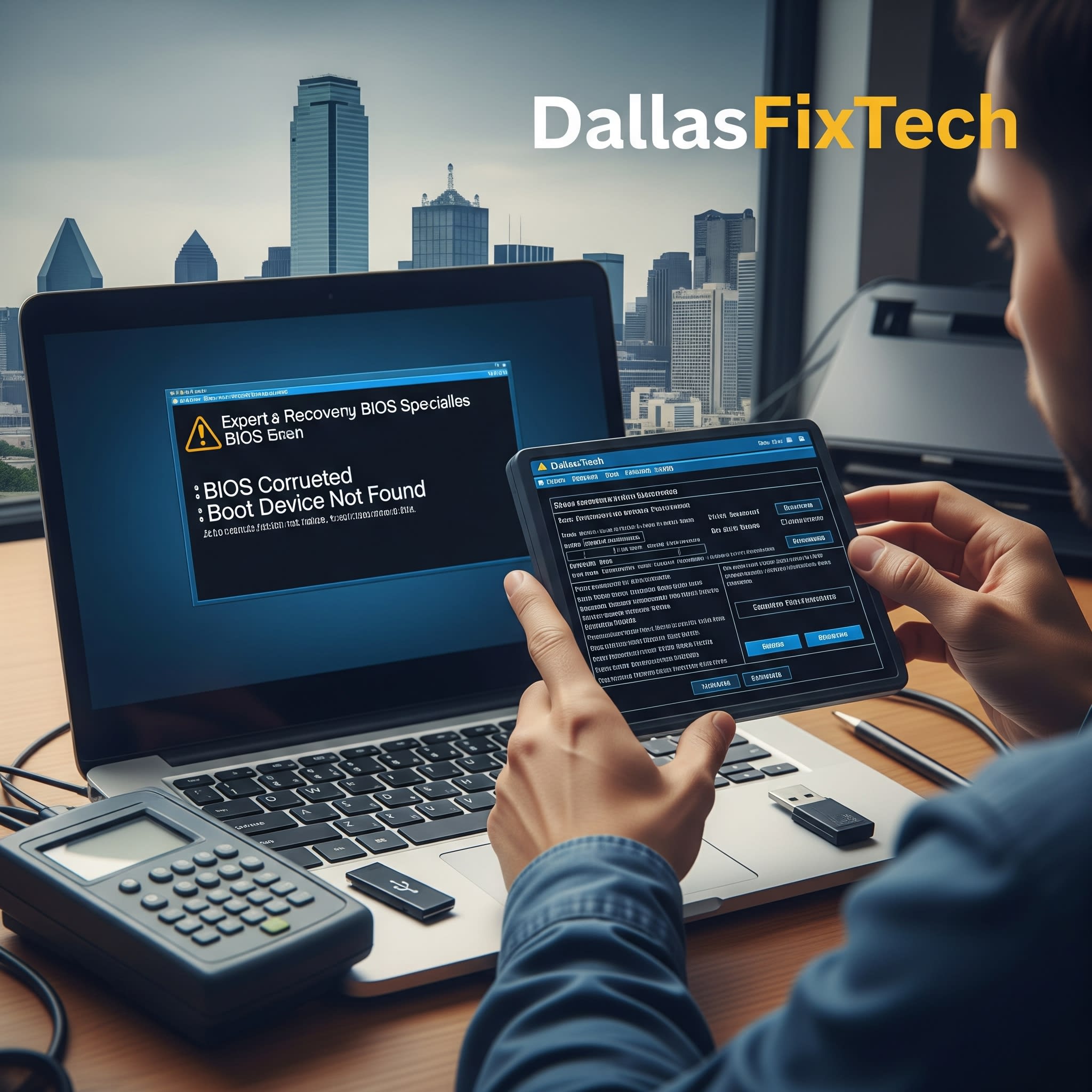 Fix Laptop BIOS Errors: Expert DallasFixTech Recovery & Flashing Services in Dallas, TX