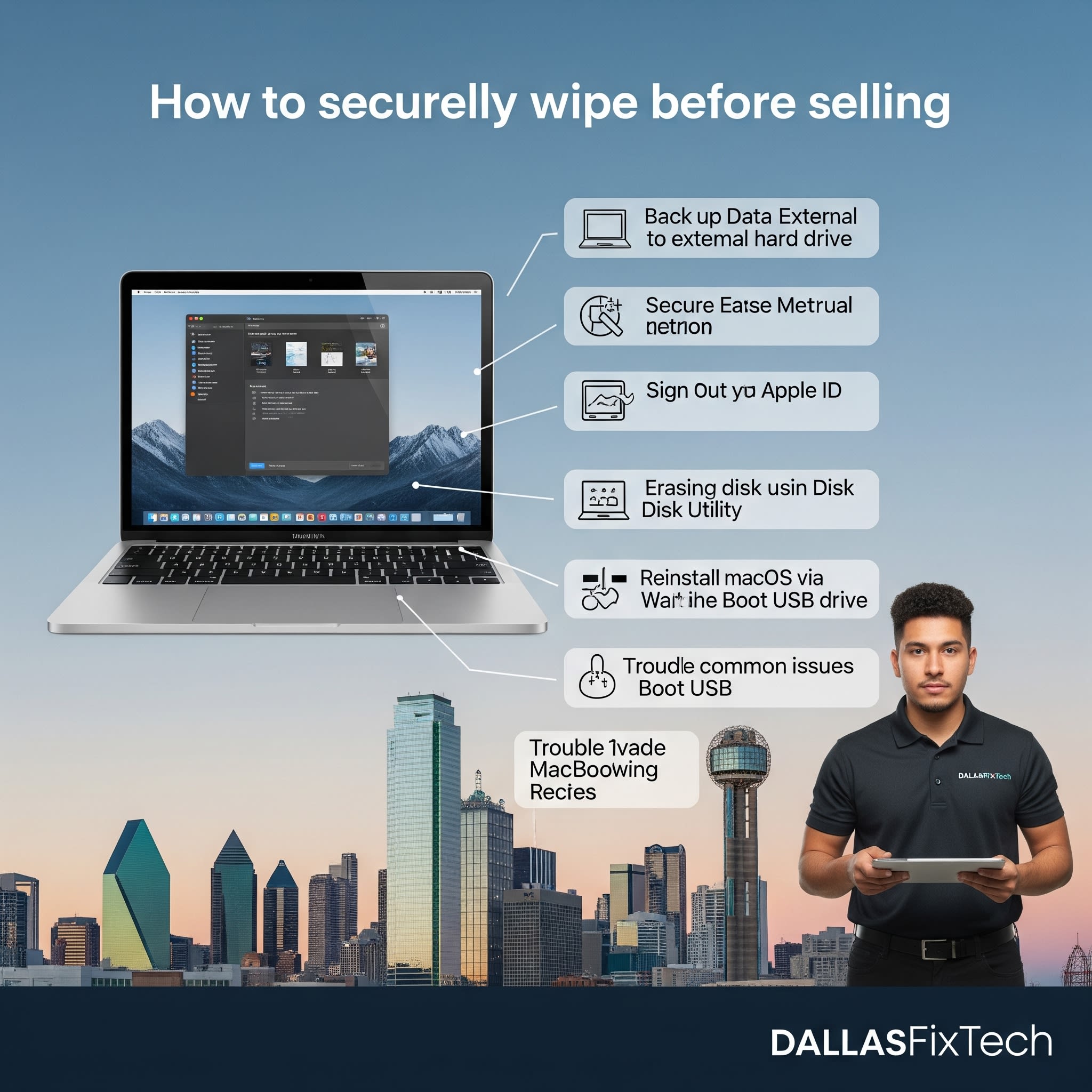 How to Securely Wipe a MacBook Before Selling: DallasFixTech’s Expert Guide for Dallas, TX