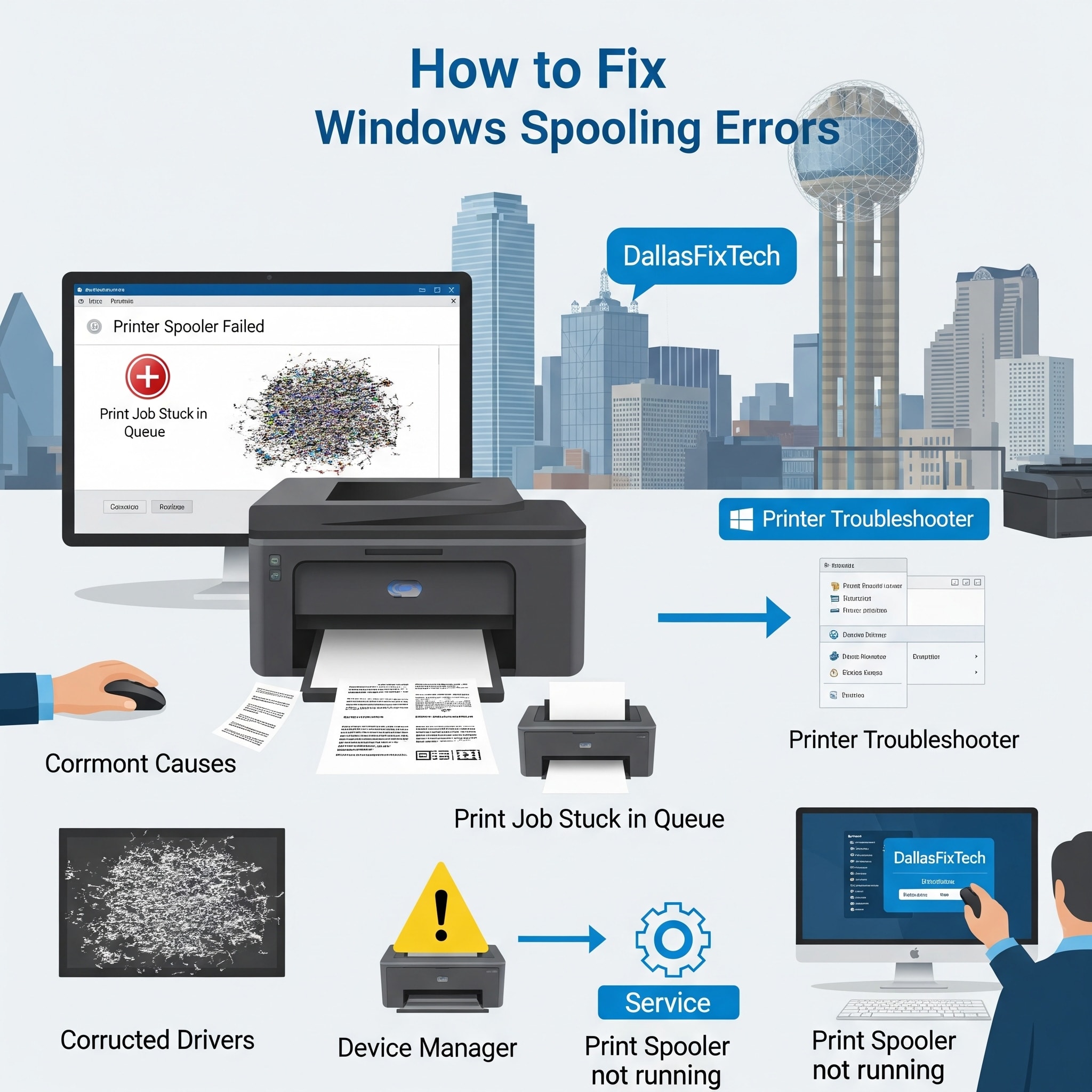 Fix Printer Spooling Errors in Windows: DallasFixTech’s Quick Guide for Dallas Users